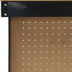 vidaXL Accesorios De Bricolaje-Banco de trabajo con cajón con estante Negro 81 x 41 x 145 cm