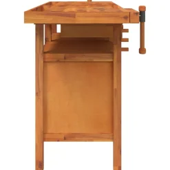 vidaXL Accesorios De Bricolaje-Banco de trabajo cajones y tornillos banco madera 162x62x83 cm