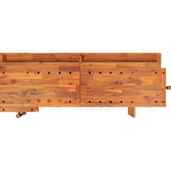 vidaXL Accesorios De Bricolaje-Banco de trabajo cajones y tornillos banco madera 162x62x83 cm