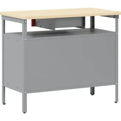 vidaXL Accesorios De Bricolaje-Banco de trabajo con cajón y Gris 100 x 55 x 85 cm