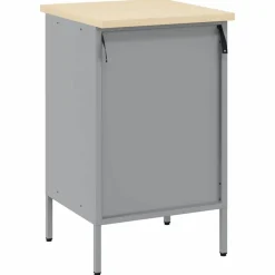 vidaXL Banco de trabajo con cajón y Gris 50 x 55 x 85 cm Rojo Outlet