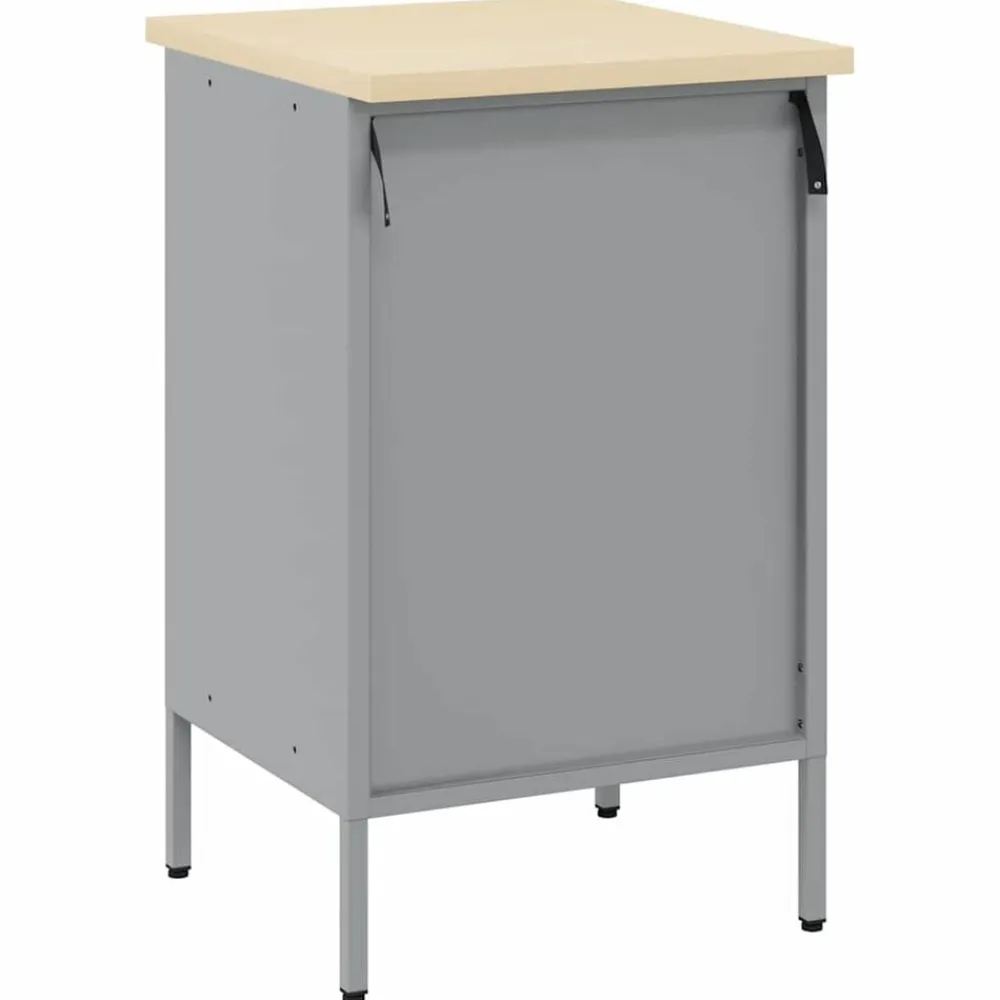 vidaXL Banco de trabajo con cajón y Gris 50 x 55 x 85 cm Rojo Outlet