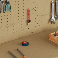 vidaXL Accesorios De Bricolaje-Banco de trabajo con estante Negro 114 x 54 x 145 cm