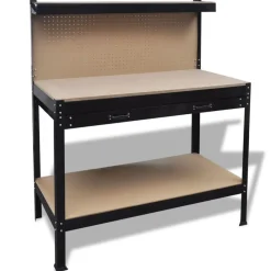 vidaXL Accesorios De Bricolaje-Banco de trabajo con tablero y cajón