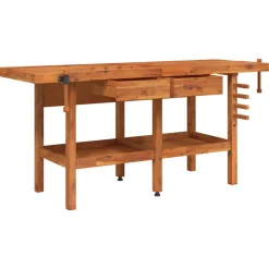 vidaXL Accesorios De Bricolaje-Banco de trabajo cajones y tornillos banco madera 192x62x83 cm