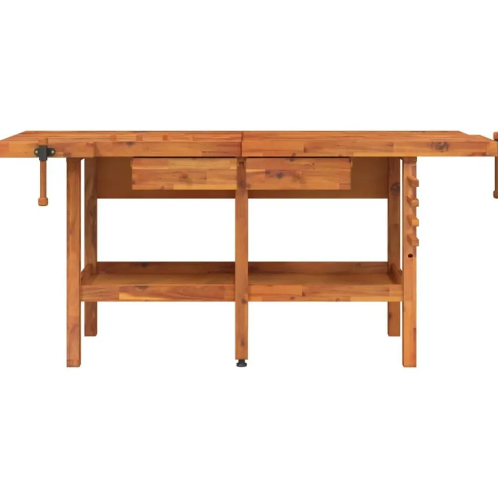 vidaXL Accesorios De Bricolaje-Banco de trabajo cajones y tornillos banco madera 192x62x83 cm