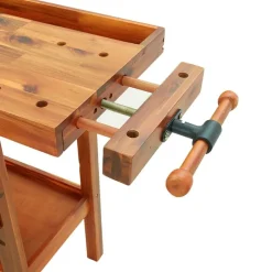 vidaXL Accesorios De Bricolaje-Banco de trabajo cajones y tornillos banco madera 192x62x83 cm