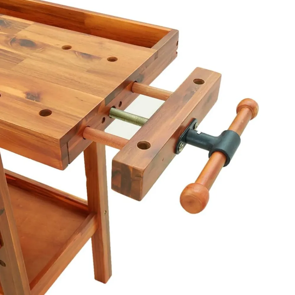 vidaXL Accesorios De Bricolaje-Banco de trabajo cajones y tornillos banco madera 192x62x83 cm