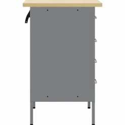 vidaXL Accesorios De Bricolaje-Banco de trabajo con cajón y Gris 50 x 55 x 85 cm