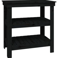 vidaXL Accesorios De Bricolaje-Banco de trabajo de madera maciza de pino 78,5x50x80 cm
