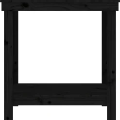 vidaXL Banco de trabajo de madera maciza de pino 80x50x80 cm Negro Sale