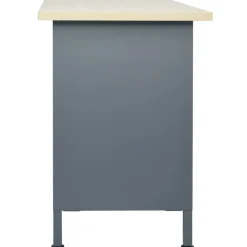 vidaXL Banco de trabajo de acero negro 120x60x85 cm Best