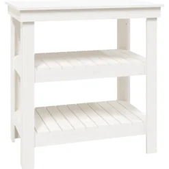vidaXL Accesorios De Bricolaje-Banco de trabajo de madera maciza de pino 78,5x50x80 cm