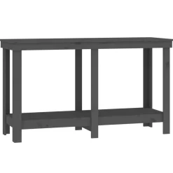 vidaXL Accesorios De Bricolaje-Banco de trabajo de madera maciza de pino 140x50x80 cm