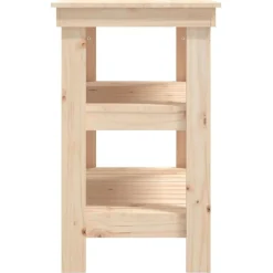 vidaXL Accesorios De Bricolaje-Banco de trabajo de madera maciza de pino 78,5x50x80 cm