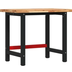 vidaXL Accesorios De Bricolaje-Banco de trabajo madera maciza acacia rectangular 100x60x83 cm