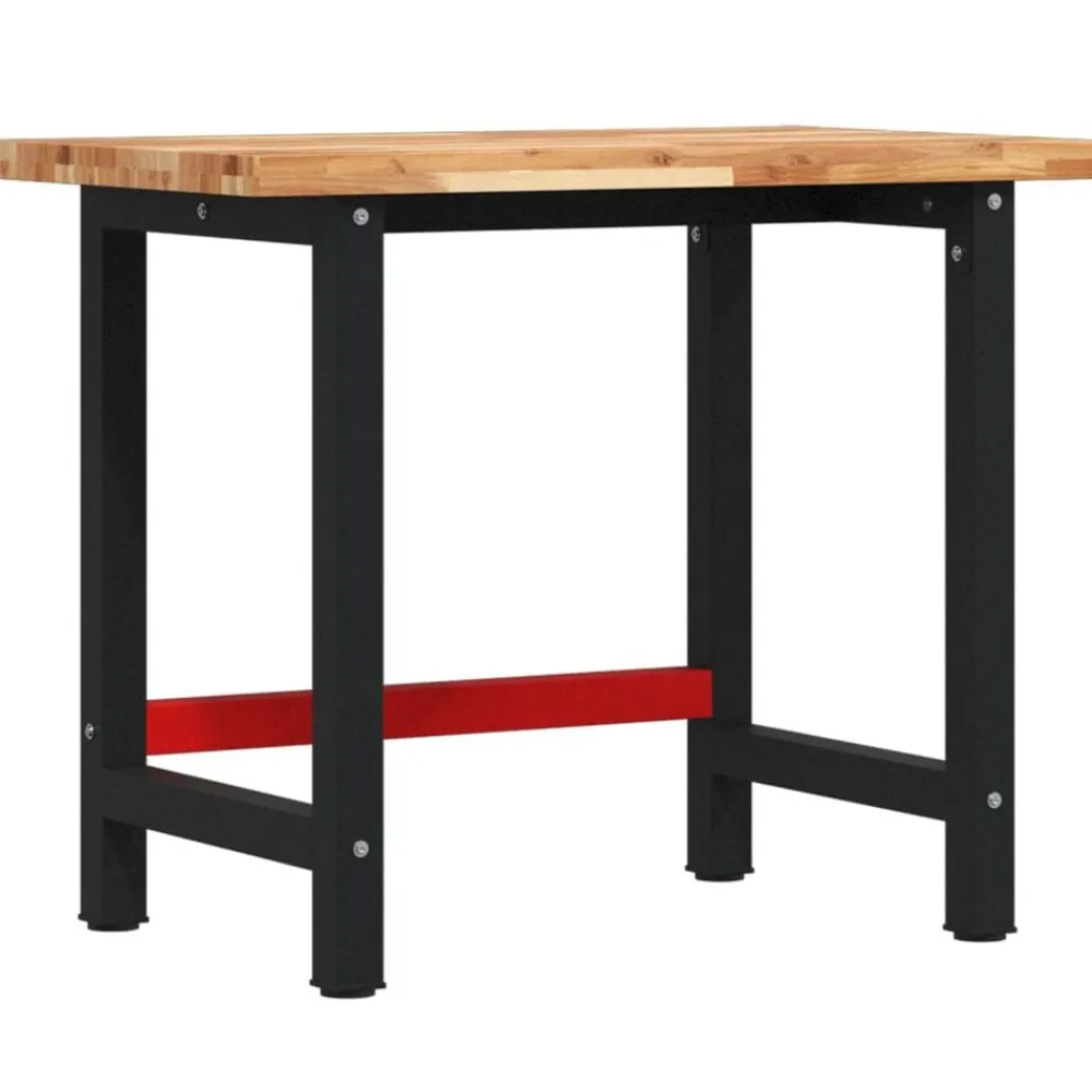 vidaXL Accesorios De Bricolaje-Banco de trabajo madera maciza acacia rectangular 100x60x83 cm