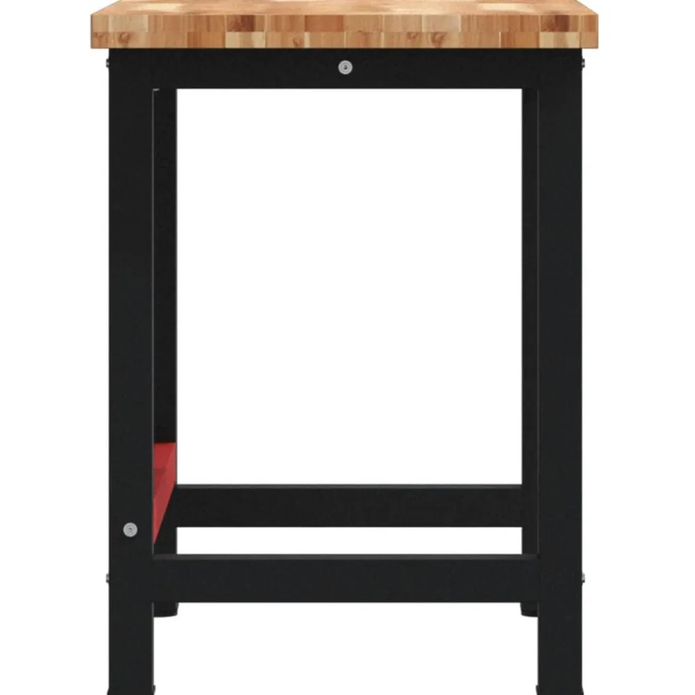 vidaXL Accesorios De Bricolaje-Banco de trabajo madera maciza acacia rectangular 100x60x83 cm