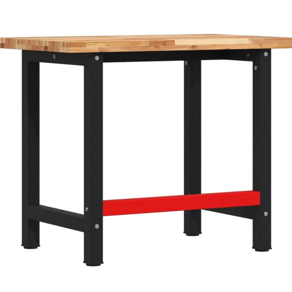 vidaXL Accesorios De Bricolaje-Banco de trabajo madera maciza acacia rectangular 100x60x83 cm