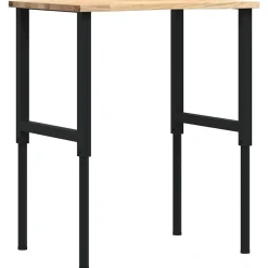 vidaXL Accesorios De Bricolaje-Banco de trabajo madera maciza de roble 80x60x(71,5-98) cm