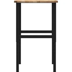 vidaXL Accesorios De Bricolaje-Banco de trabajo madera maciza de roble 80x60x(71,5-98) cm