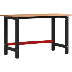 vidaXL Accesorios De Bricolaje-Banco de trabajo madera maciza roble marrón claro 140x60x81,5cm