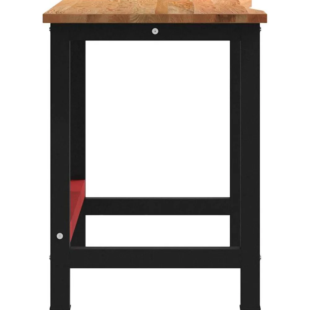 vidaXL Accesorios De Bricolaje-Banco de trabajo madera maciza roble marrón claro 140x60x81,5cm