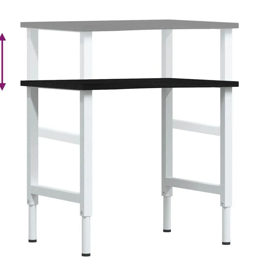 vidaXL Accesorios De Bricolaje-Banco de trabajo madera roble marrón oscuro 80x60x(71,5-98) cm