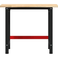 vidaXL Accesorios De Bricolaje-Banco de trabajo madera maciza de roble 100x60x81,5 cm