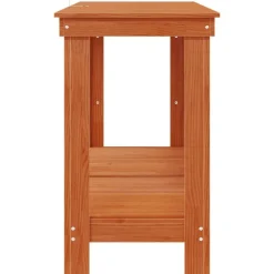 vidaXL Accesorios De Bricolaje-Banco de trabajo Marrón Cera 180 x 50 x 80 cm Pino macizo
