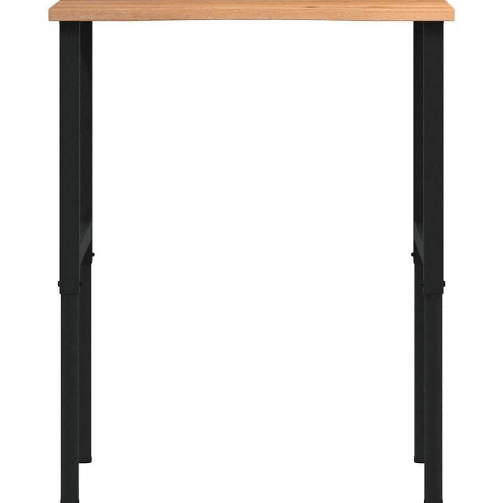 vidaXL Banco de trabajo madera roble marrón claro 80x60x(71,5-98) cm negro y marrón claro Online