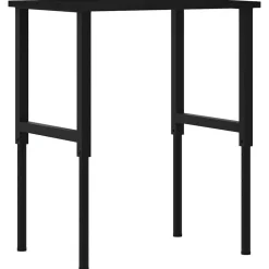 vidaXL Banco de trabajo madera roble marrón oscuro 80x60x(71,5-98) cm negro y marr&oacute;n oscuro