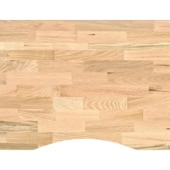vidaXL Banco de trabajo madera maciza de roble 80x60x(71,5-98) cm blanco y natural