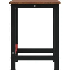 vidaXL Accesorios De Bricolaje-Banco de trabajo rectangular madera maciza roble 100x60x81,5 cm