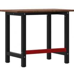 vidaXL Accesorios De Bricolaje-Banco de trabajo rectangular madera maciza roble 100x60x81,5 cm