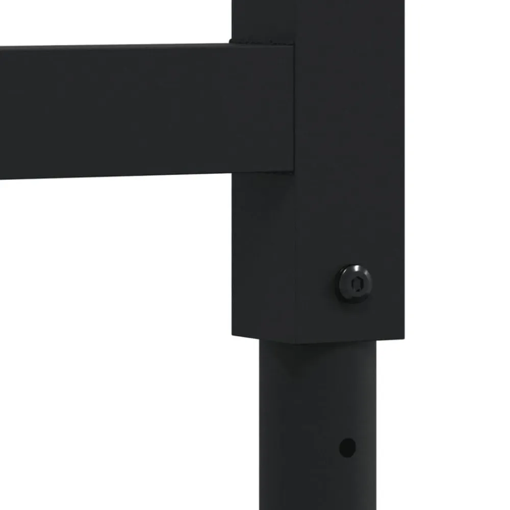 vidaXL Banco de trabajo rectangular madera maciza 100x60x(71,5-98) cm marrón claro y negro Best