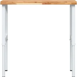 vidaXL Accesorios De Bricolaje-Banco de trabajo rectangular madera maciza 100x60x(73-99,5) cm