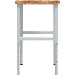 vidaXL Accesorios De Bricolaje-Banco de trabajo rectangular madera maciza 100x60x(73-99,5) cm