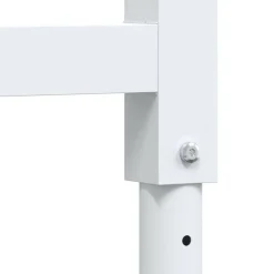 vidaXL Banco de trabajo rectangular madera maciza 100x60x(71,5-98) cm Marr&oacute;n y blanco Discount
