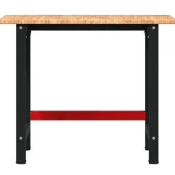 vidaXL Accesorios De Bricolaje-Banco de trabajo rectangular madera maciza roble 100x60x81,5 cm