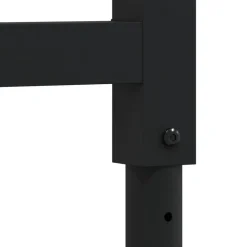 vidaXL Banco de trabajo rectangular madera maciza 100x60x(73-99,5) cm marr&oacute;n oscuro y negro New