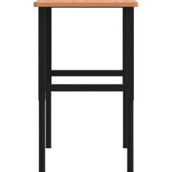vidaXL Accesorios De Bricolaje-Banco de trabajo rectangular madera maciza 100x60x(71,5-98) cm