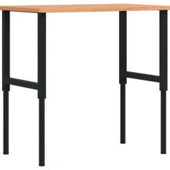 vidaXL Accesorios De Bricolaje-Banco de trabajo rectangular madera maciza 100x60x(71,5-98) cm