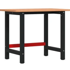 vidaXL Banco de trabajo rectangular madera maciza roble 100x60x81,5 cm Marr&oacute;n oscuro Outlet