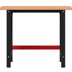 vidaXL Banco de trabajo rectangular madera maciza roble 100x60x81,5 cm Marr&oacute;n oscuro Outlet