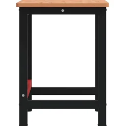 vidaXL Banco de trabajo rectangular madera maciza roble 100x60x81,5 cm Marr&oacute;n oscuro Outlet
