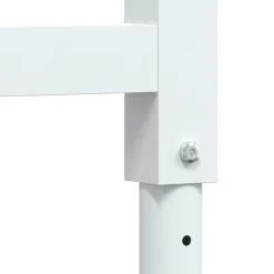 vidaXL Banco de trabajo rectangular madera maciza 100x60x(71,5-98) cm marr&oacute;n claro y blanco New