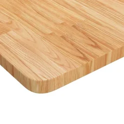 vidaXL Banco de trabajo rectangular madera maciza 100x60x(71,5-98) cm marr&oacute;n claro y blanco New