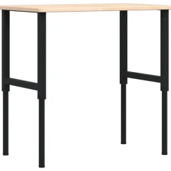 vidaXL Accesorios De Bricolaje-Banco de trabajo rectangular madera maciza 100x60x(71,5-98) cm