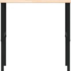 vidaXL Accesorios De Bricolaje-Banco de trabajo rectangular madera maciza 100x60x(71,5-98) cm